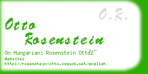 otto rosenstein business card